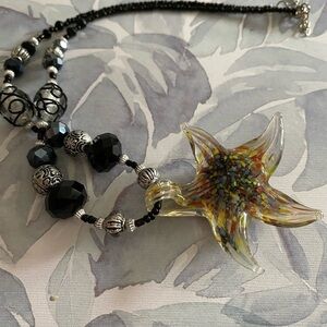 Artisan Glass StarFish Necklace